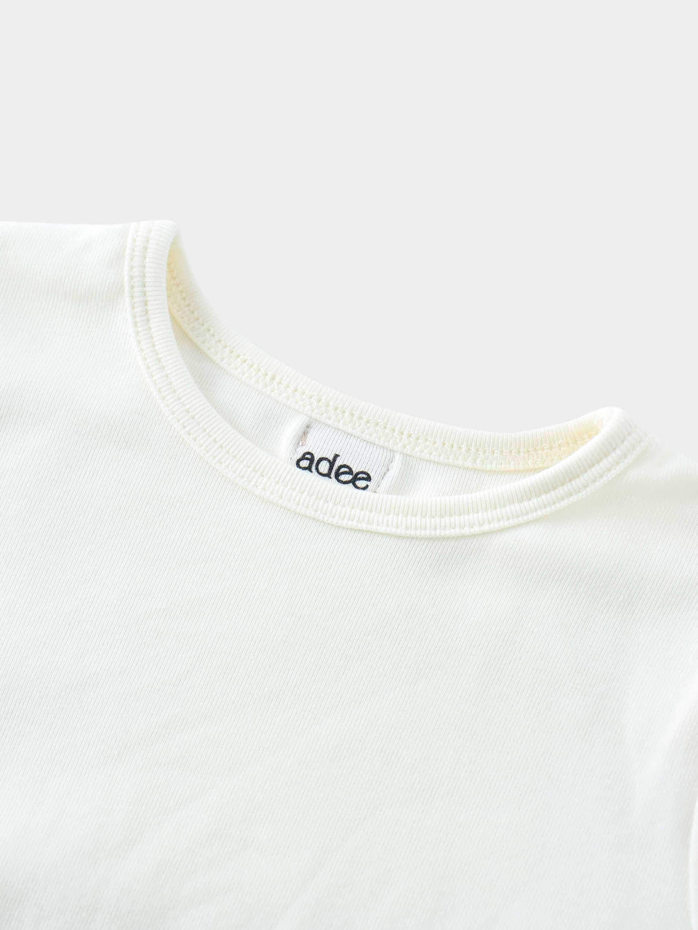 Soft white t-shirt collar detail
