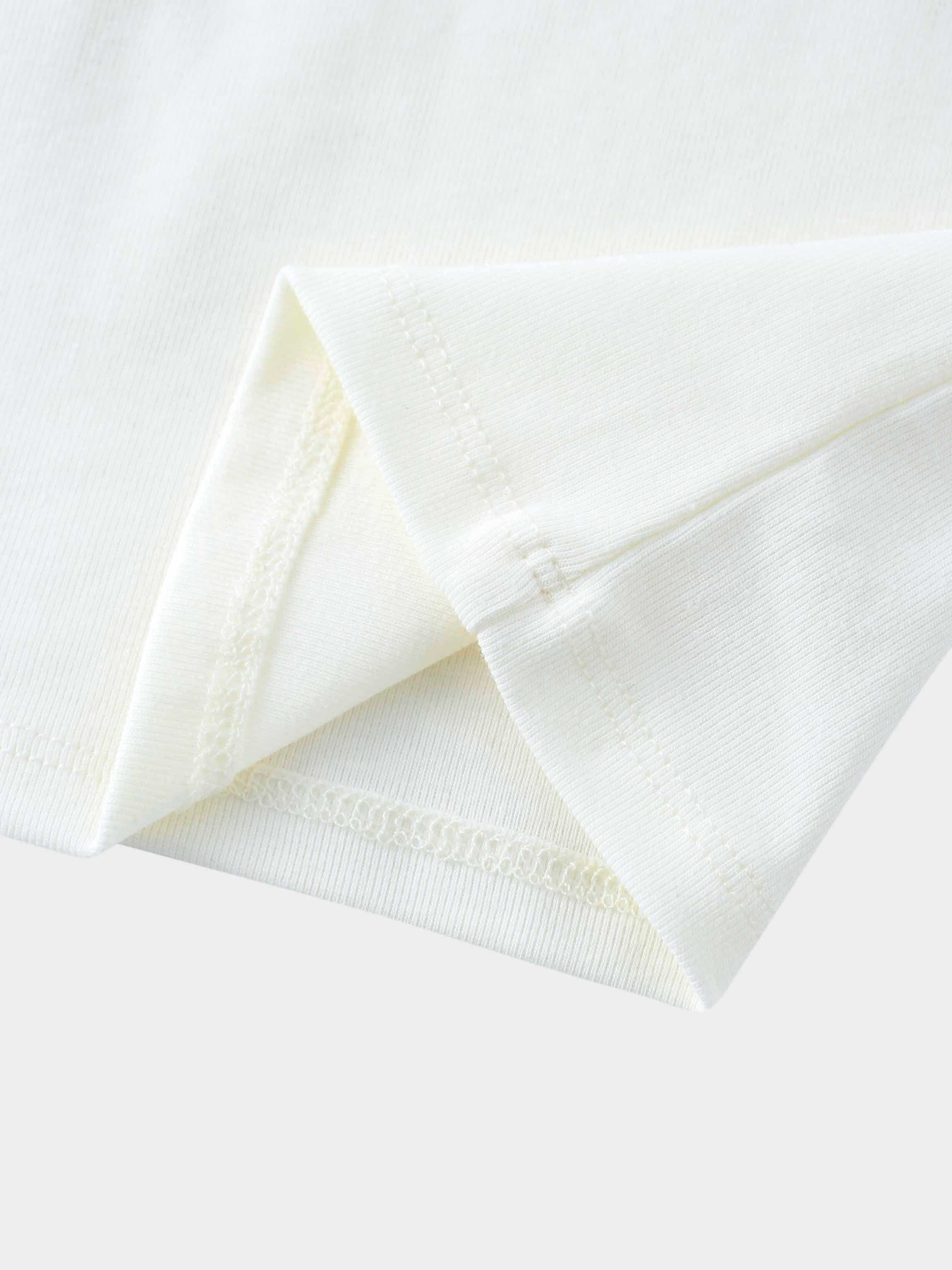 Close-up of soft white tee