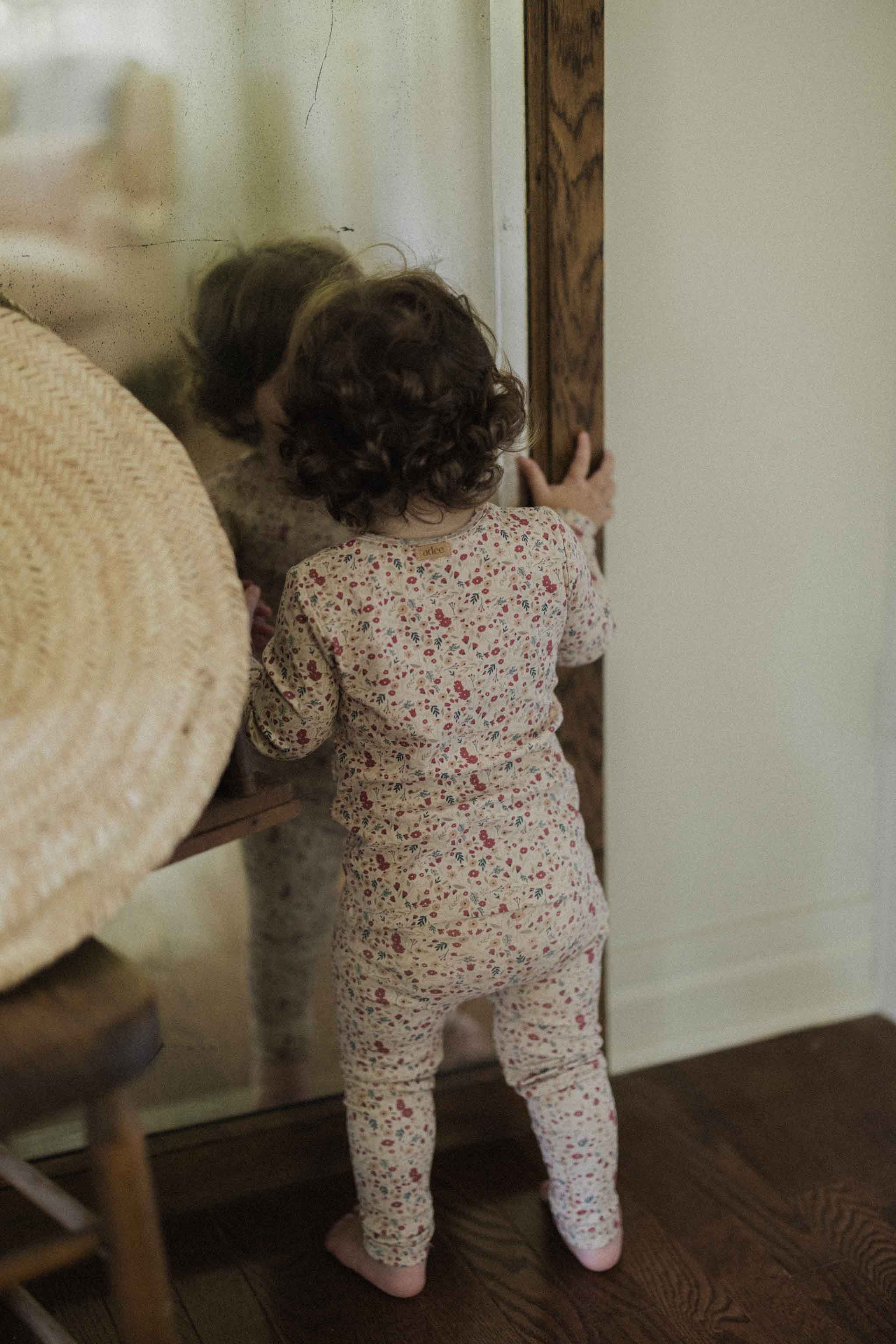 Girls pajamas with confetti flowers