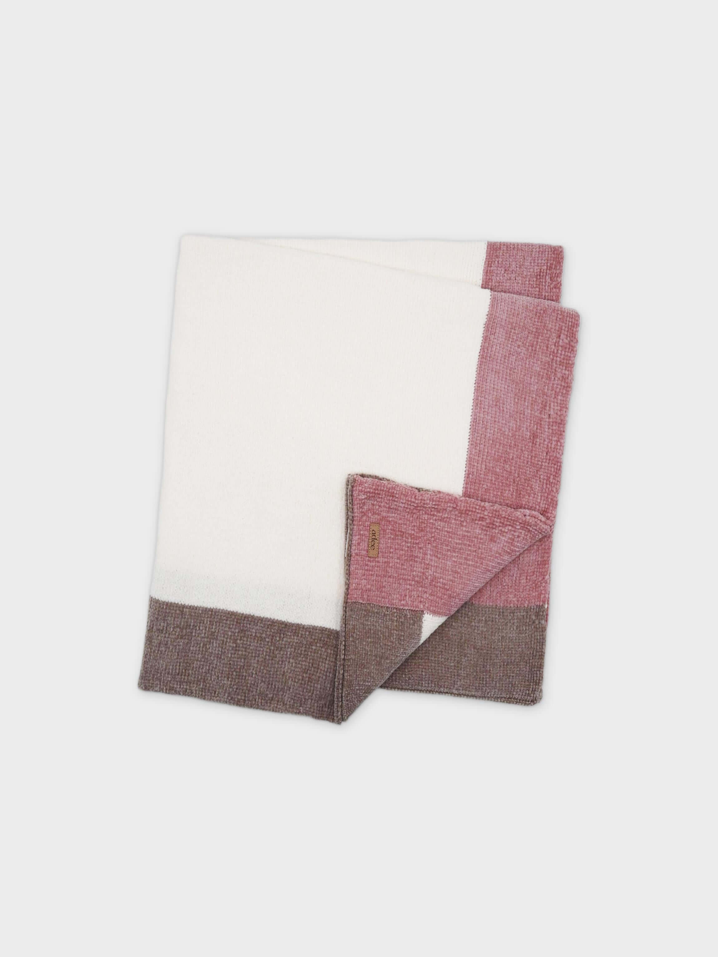 soft pink crocheted baby blanket perfect for nursery and playtime.