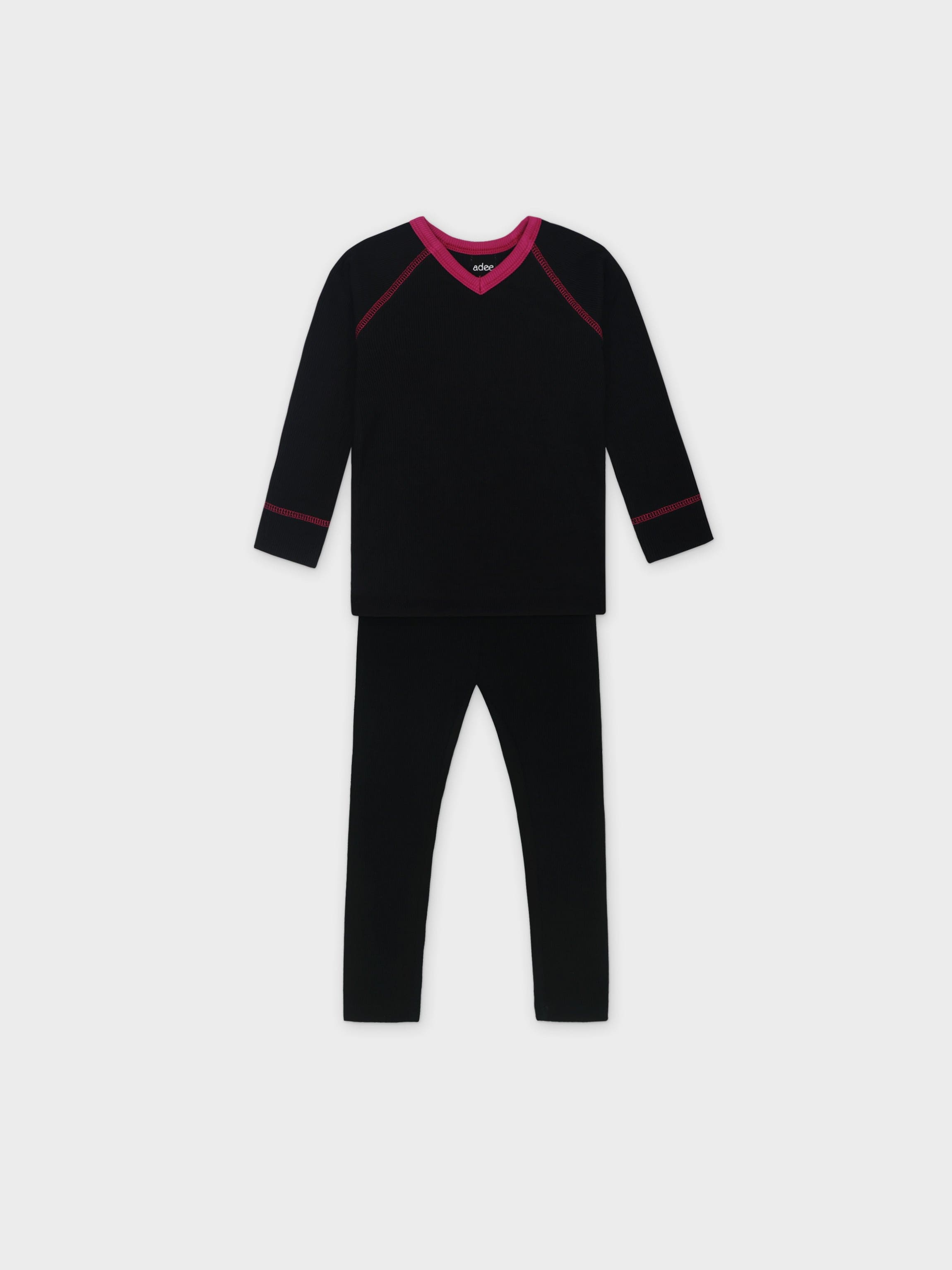 Girls pajamas in trendy V-neck