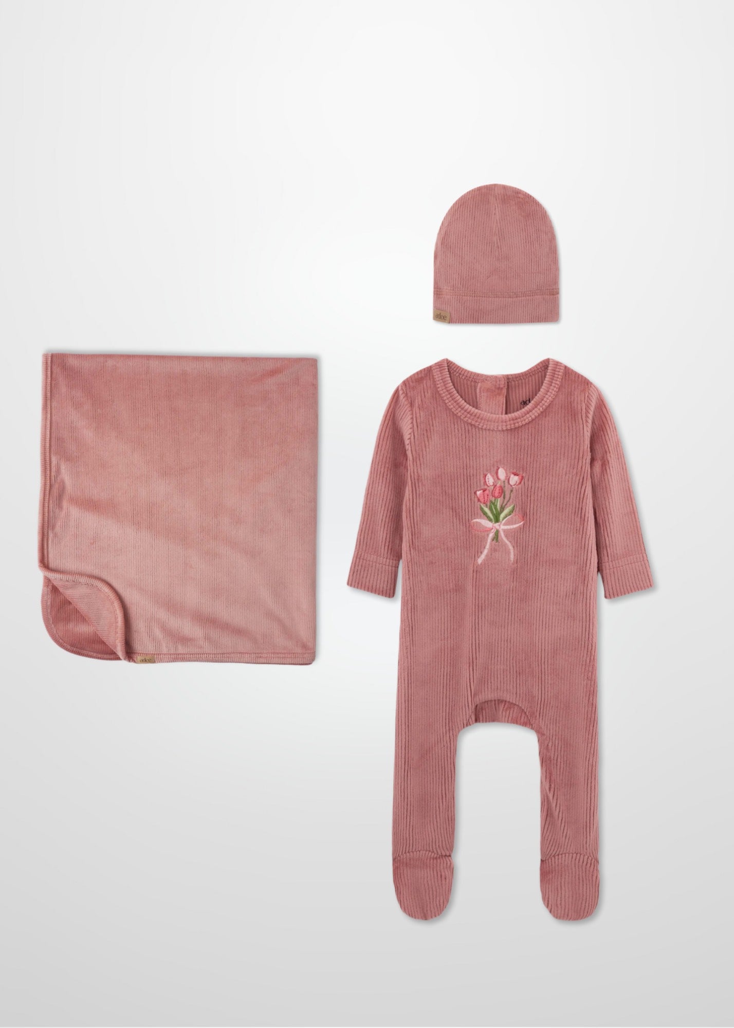 Embroidered Bouquet - Layette Set