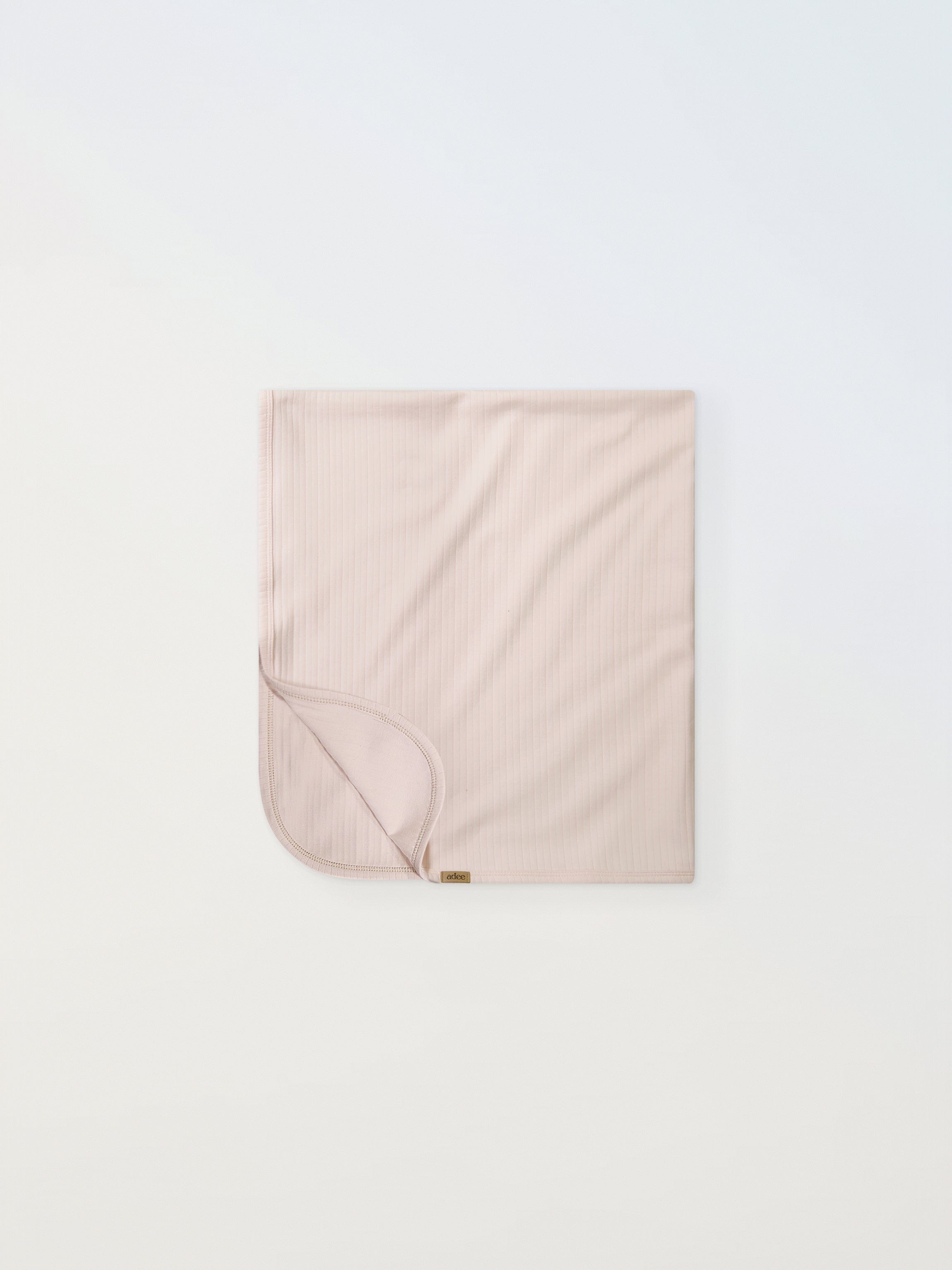 Wide Ribbed Blanket - Light Pink