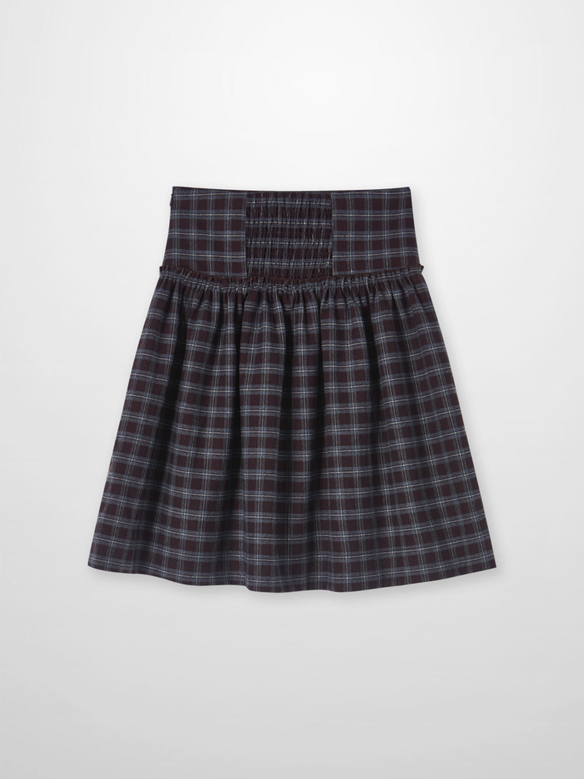 Drop waist plaid skirt burgundy for girls by Adee, dressy