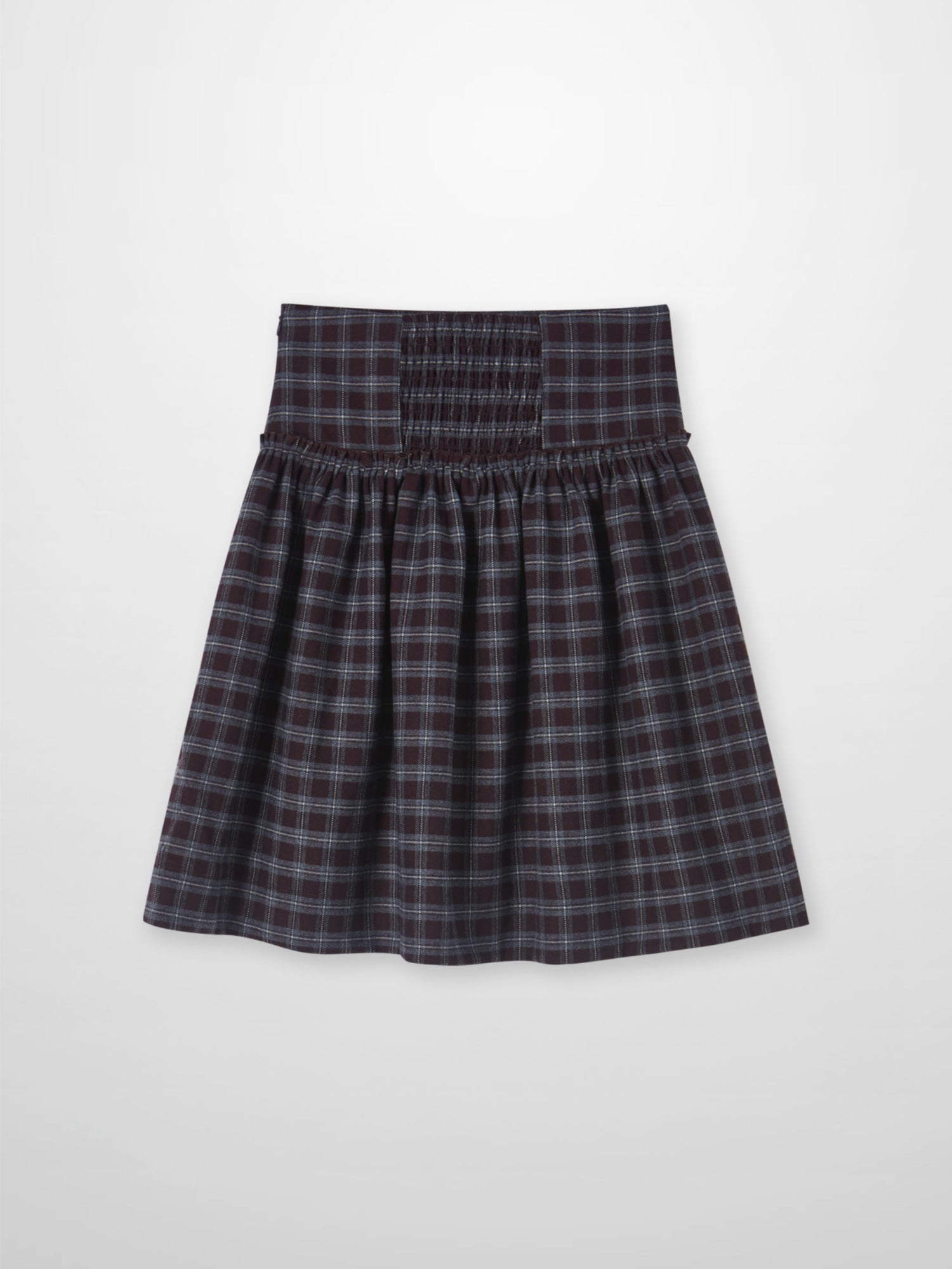 Drop waist plaid skirt burgundy for girls by Adee, dressy