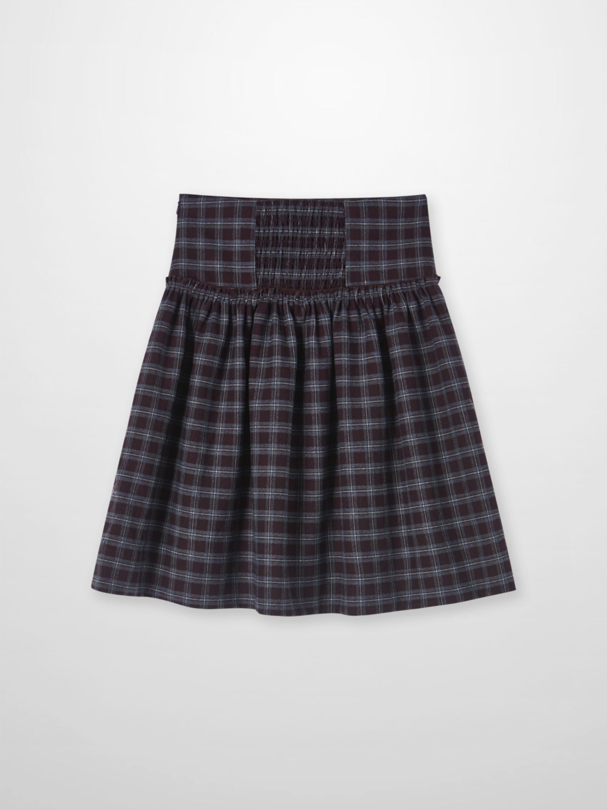 Drop waist plaid skirt burgundy for girls by Adee, dressy