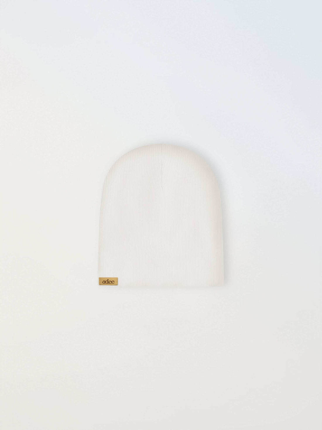 Thin Ribbed Beanie - White