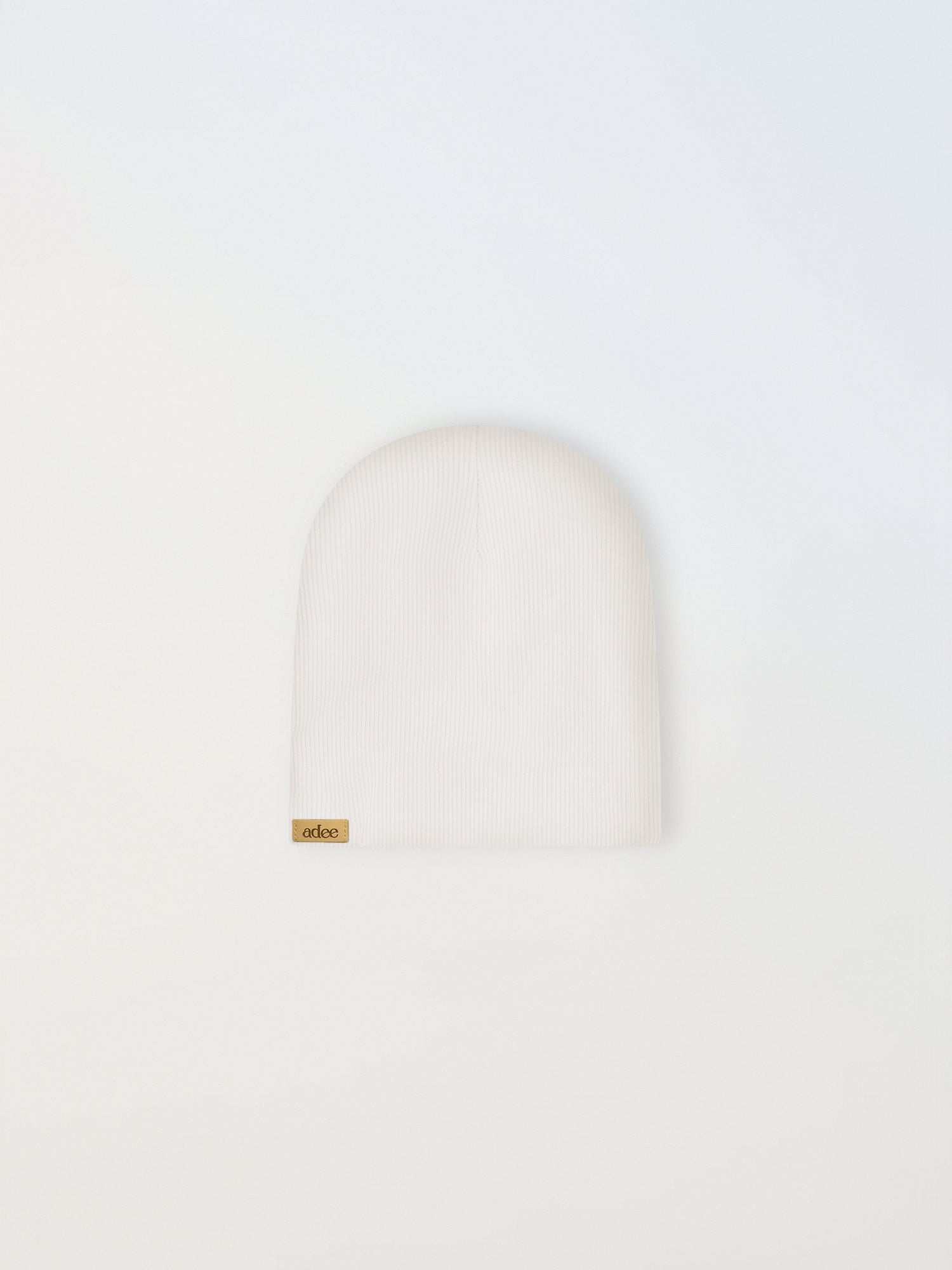 Thin Ribbed Beanie - White