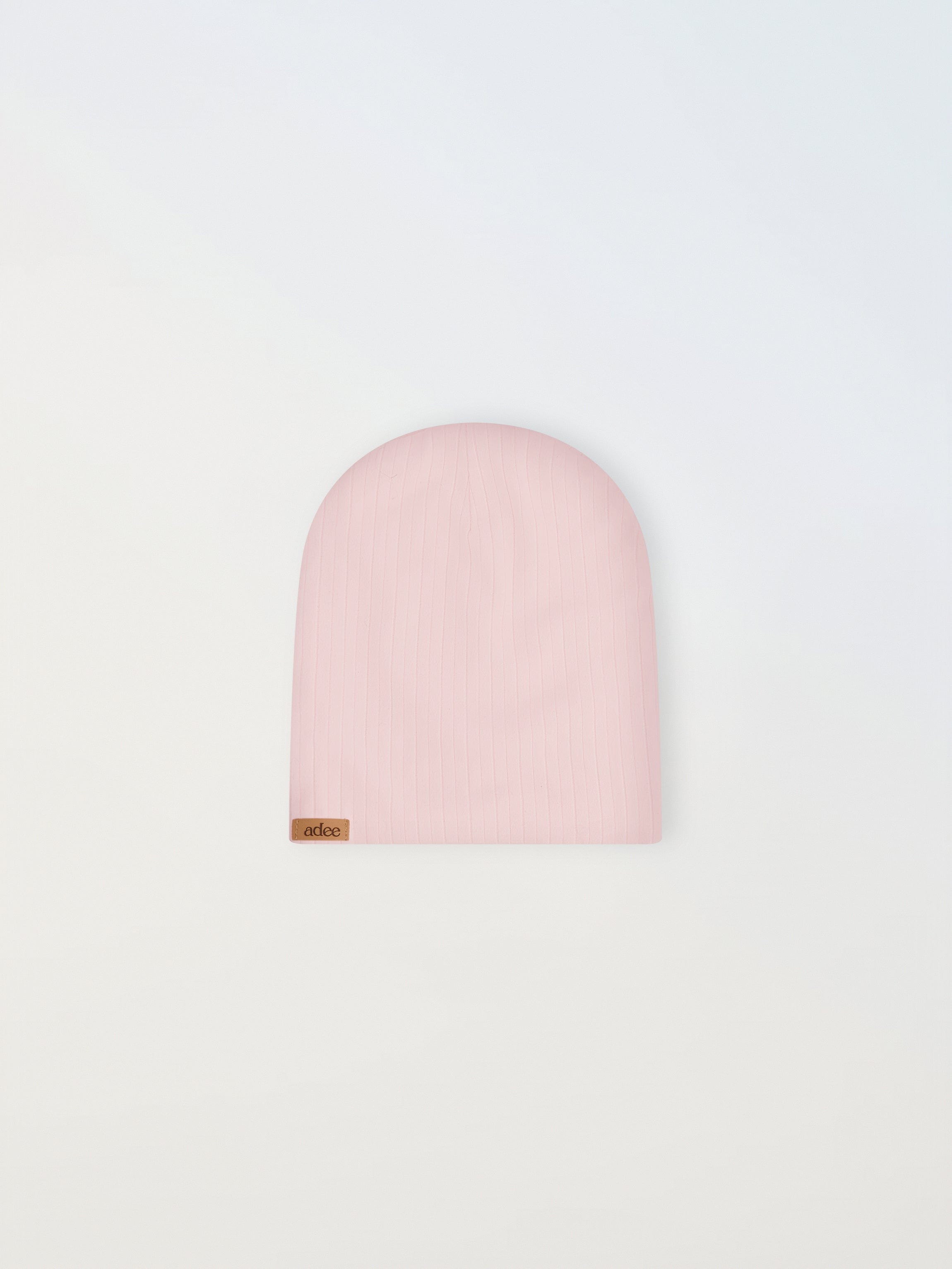 Wide Ribbed Beanie - Light Pink