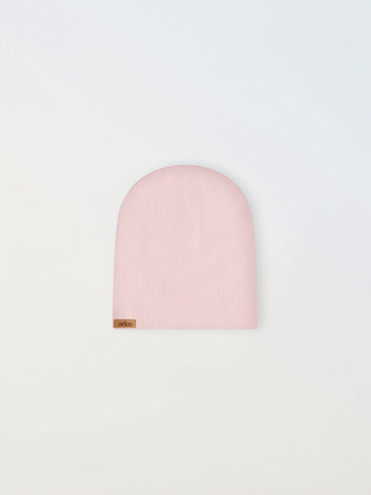 Wide Ribbed Beanie - Light Pink