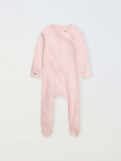 Crossover Wide Ribbed Stretchy - Light Pink