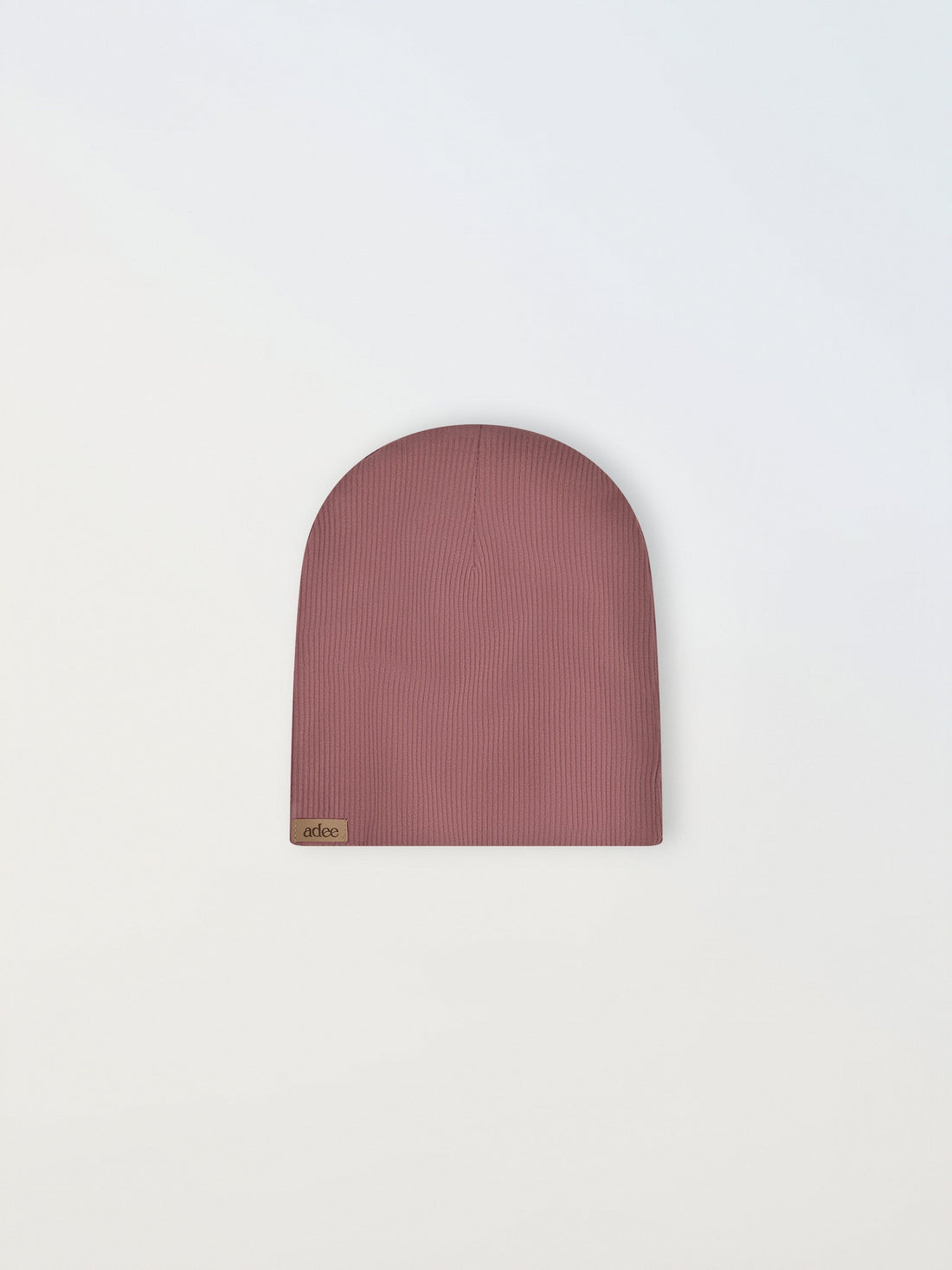 Thin Ribbed Beanie - Brick