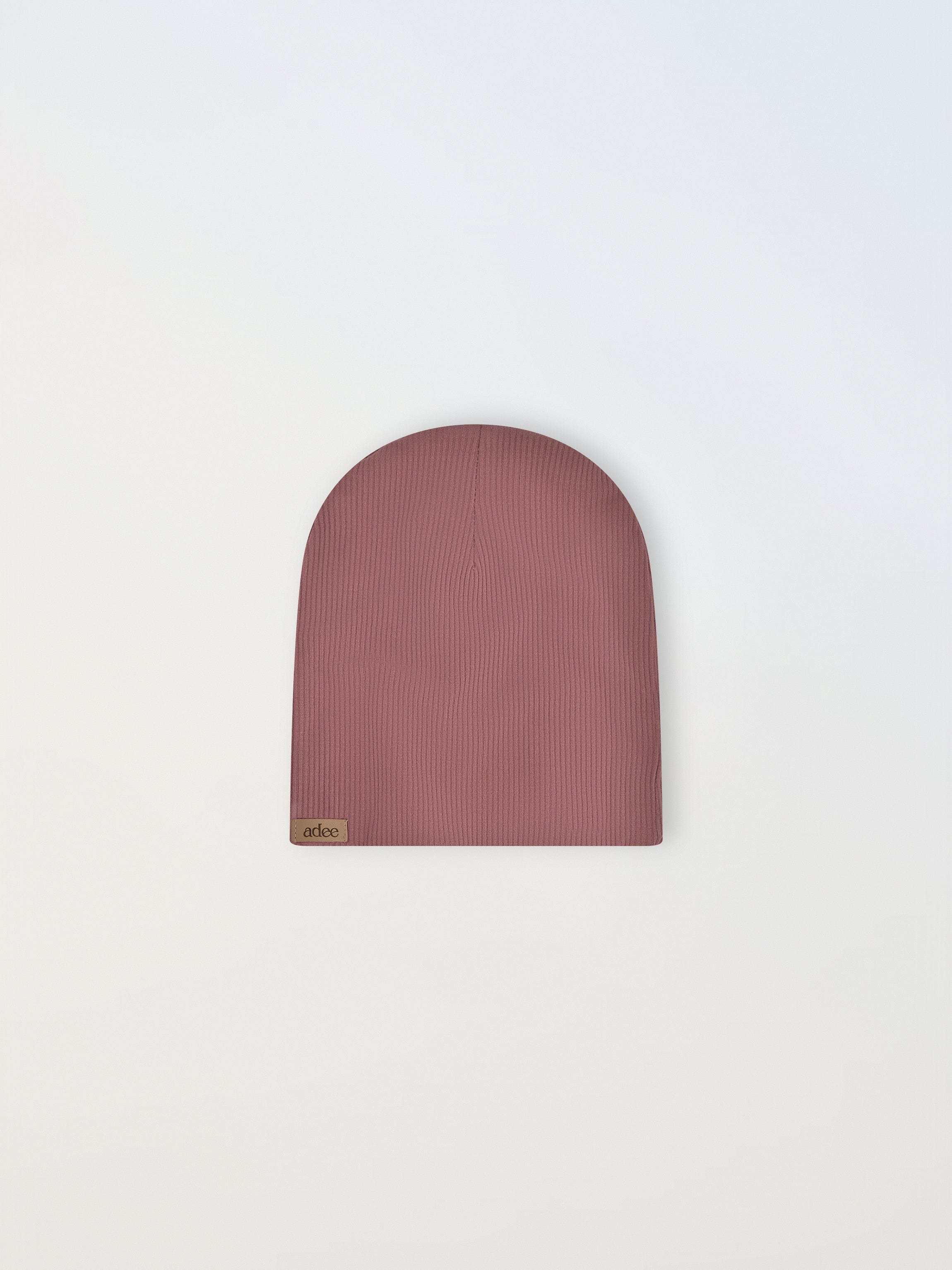 Thin Ribbed Beanie - Brick