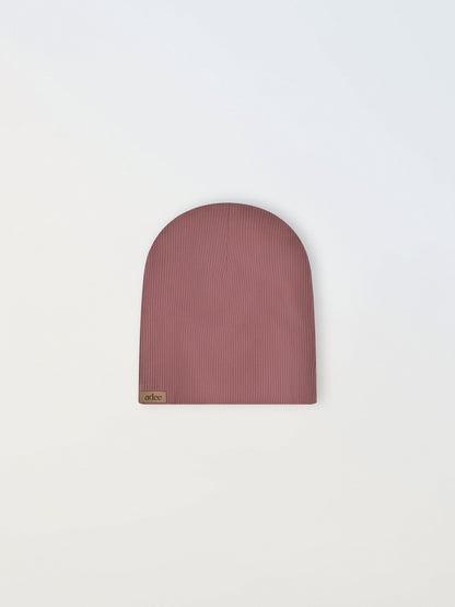 Thin Ribbed Beanie - Brick