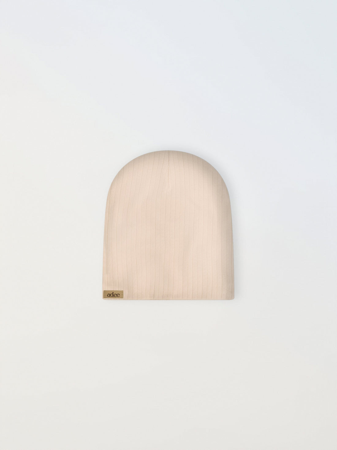 Wide Ribbed Beanie - Tan