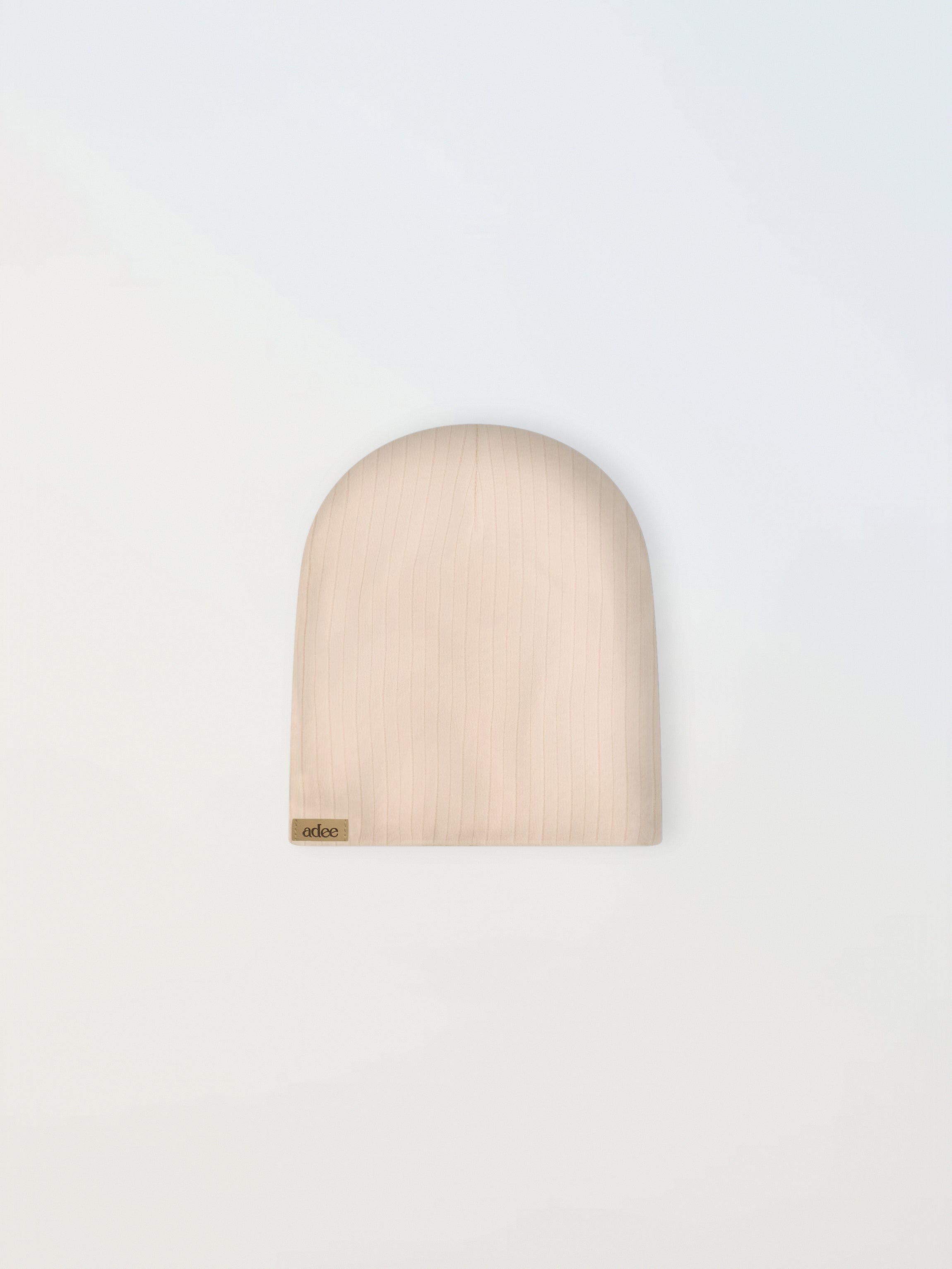 Wide Ribbed Beanie - Tan