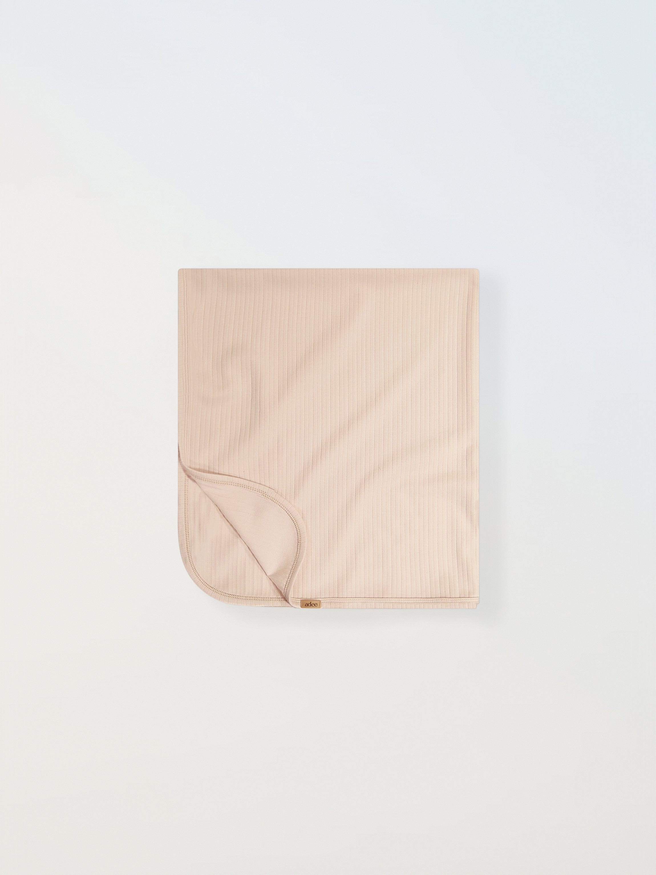 Wide Ribbed Blanket - Tan