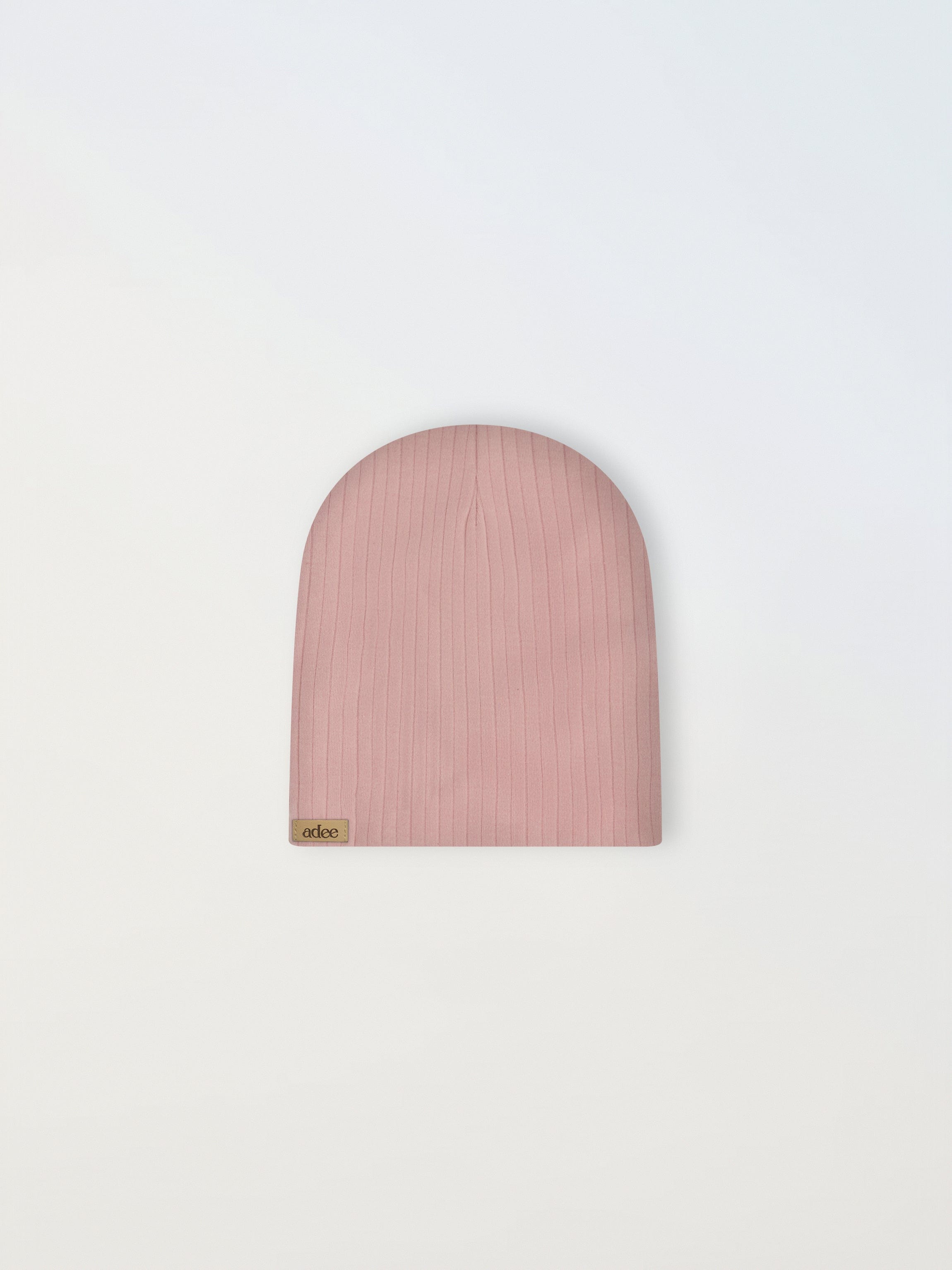 Wide Ribbed Beanie - Pink