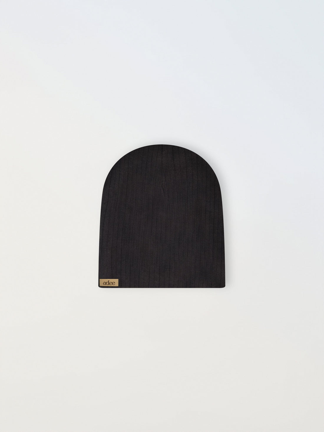 Wide Ribbed Beanie - Black