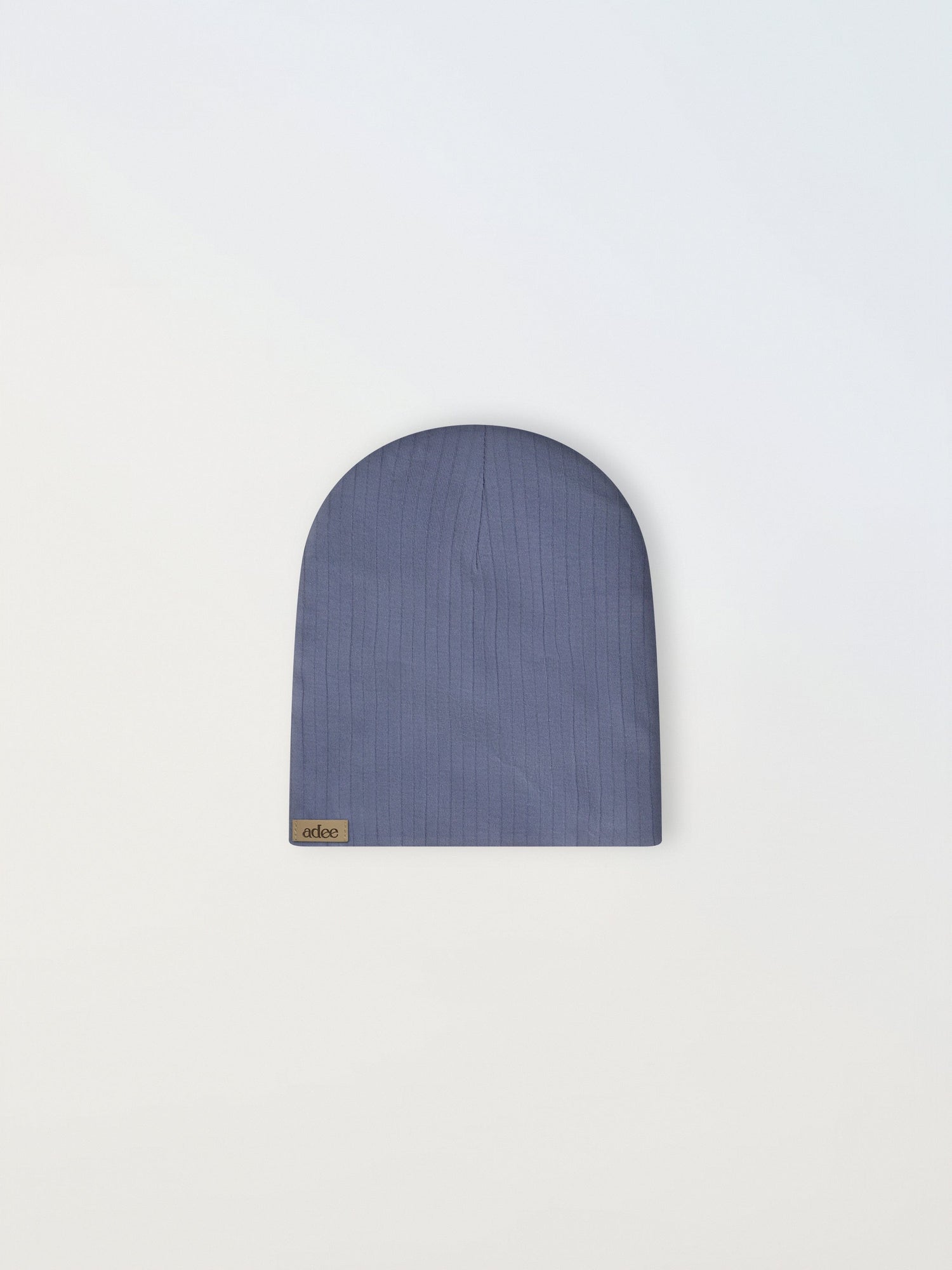 Wide Ribbed Beanie - Blue