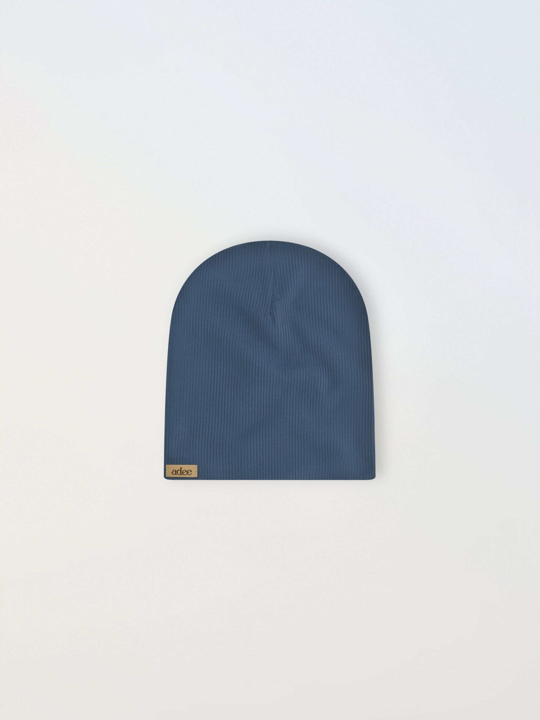 Thin Ribbed Beanie - Blue