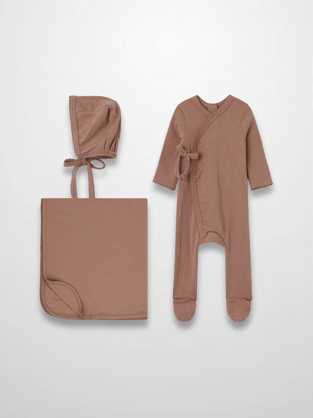 Pink Scalloped - Layette Set