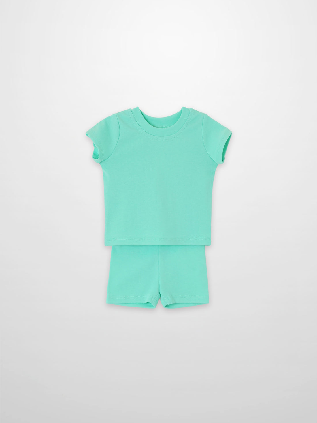 2-piece Short Sleeve Boxy T-shirt &amp; Shorts Set by Adee in mint green for little boys