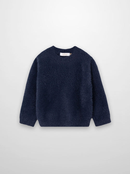 Girls mohair sweater in navy blue by Adee