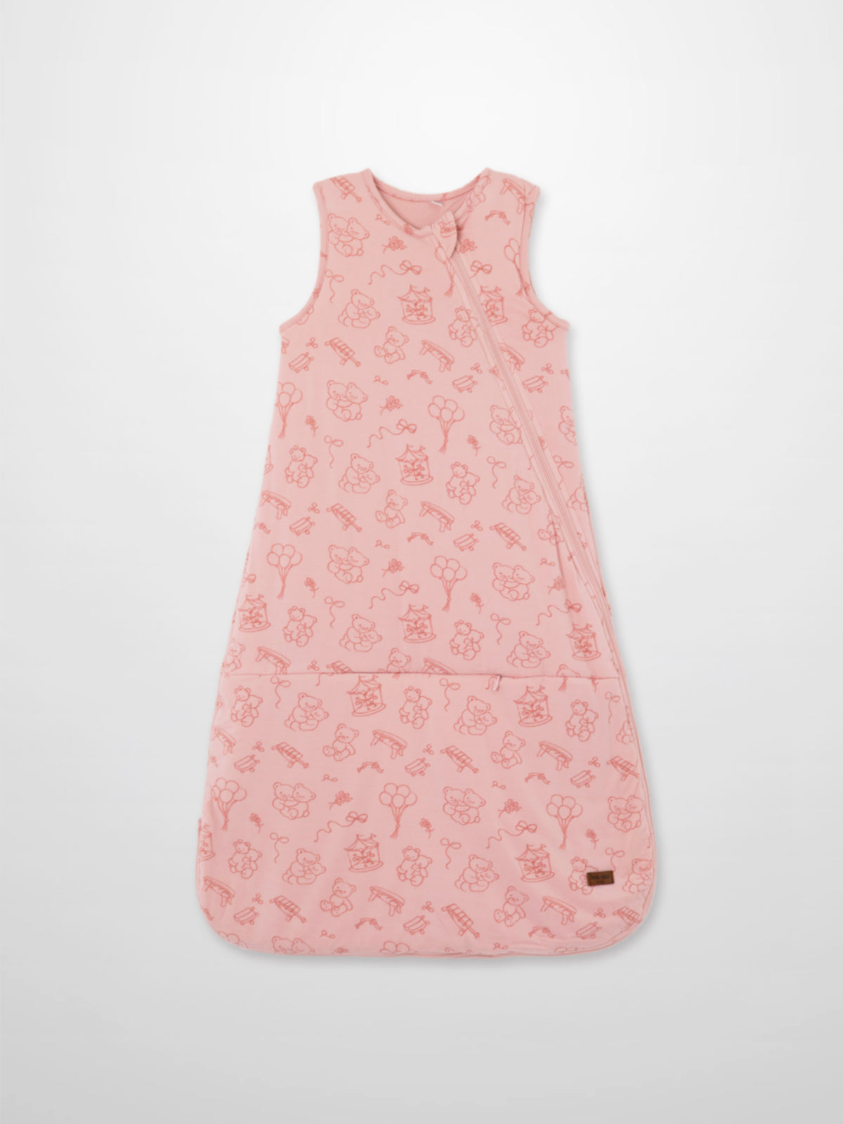 Storybook Sleep Sack by Bon Ami; pink girls sleep sack with whimsical print.