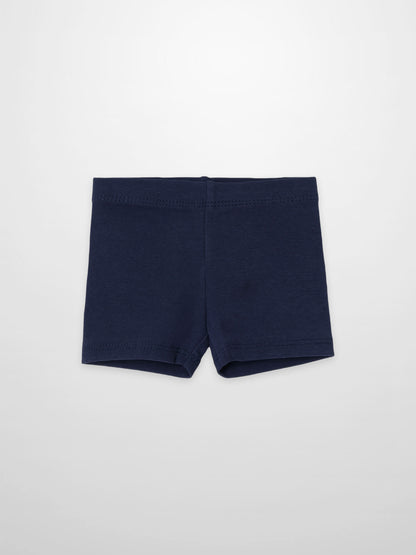 Biker Shorts Non Ribbed-Navy
