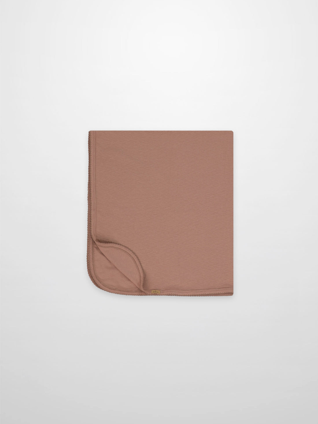 Pink dusty scalloped swaddle blanket for girls by Adee