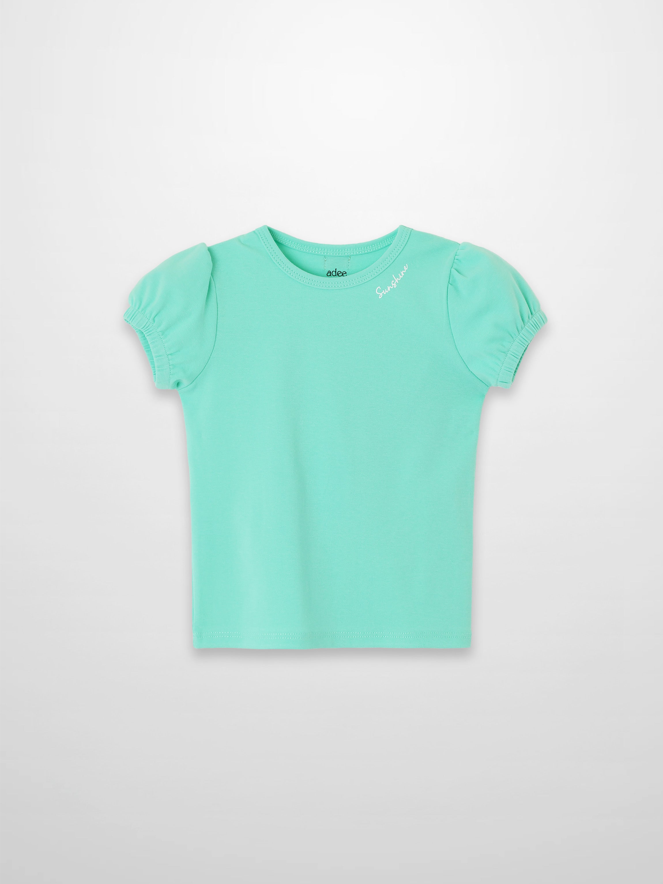 Short Puff Sleeve T-shirt - Mint Green