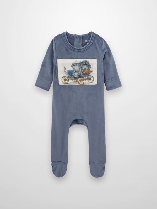 Velour Carriage Stretchy blue boys&