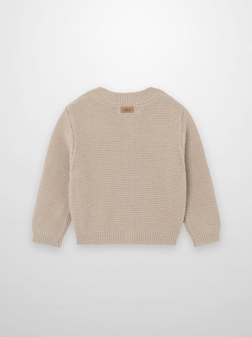 Knit Cardigan - Tan by Adee; unisex dressy knit top