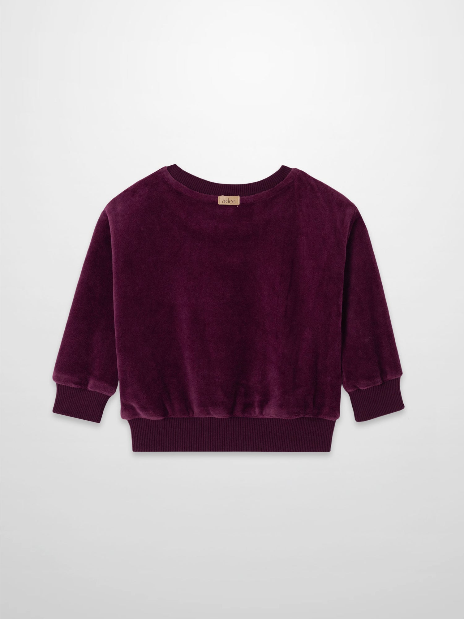 Velour Logo Sweatshirt - Burgundy