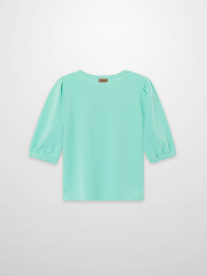 3/4 Puff Sleeve T-shirt mint green by Adee, girls top
