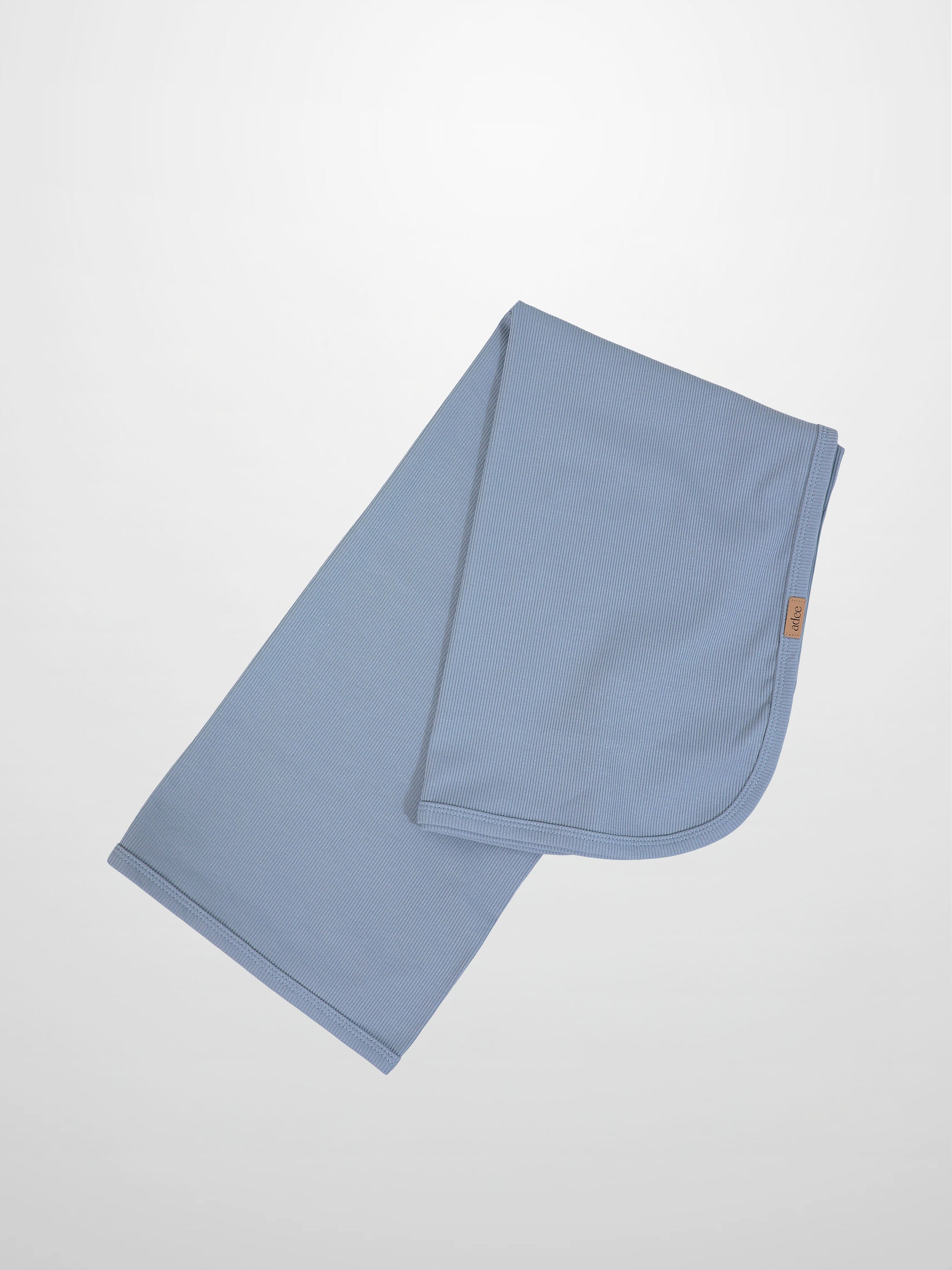 Adee blue thin ribbed blanket for boys swaddle blankets