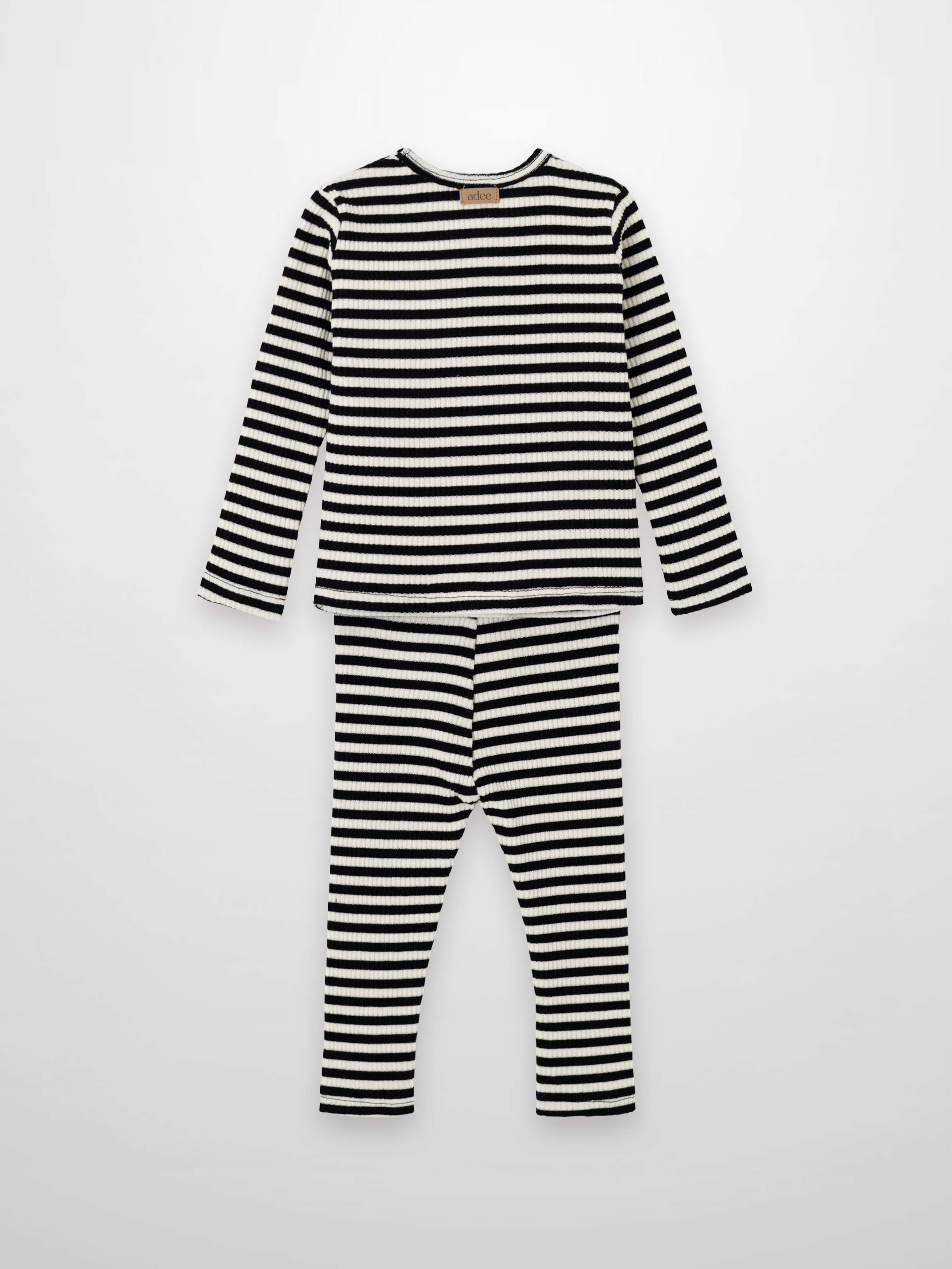 Striped Legging Set - Black &amp; White