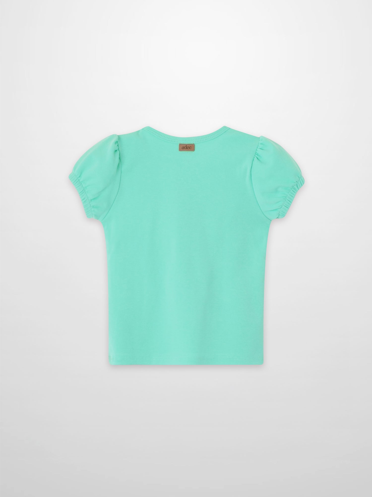 Short Puff Sleeve T-shirt by Adee in mint green for girls