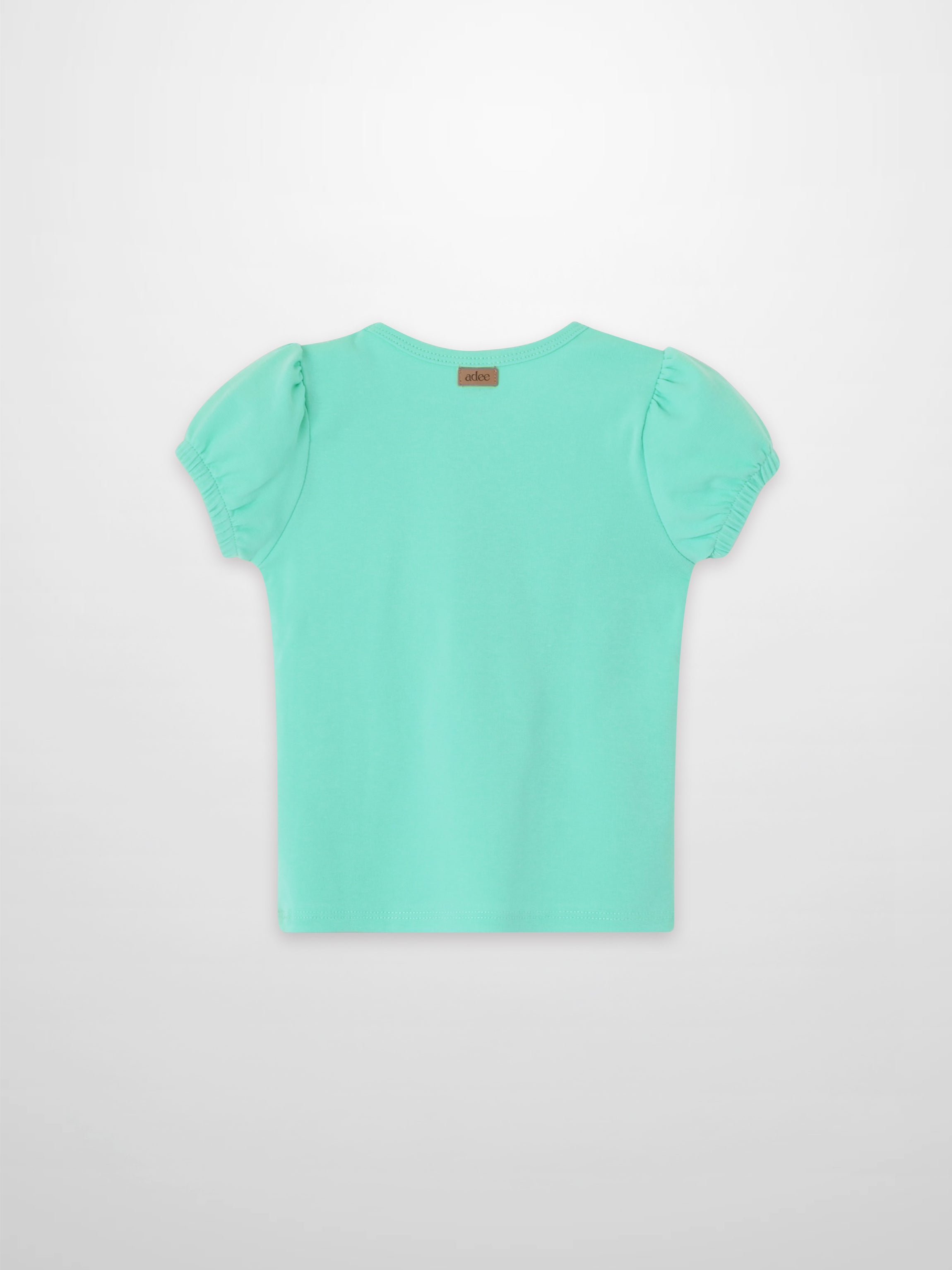 Short Puff Sleeve T-shirt by Adee in mint green for girls