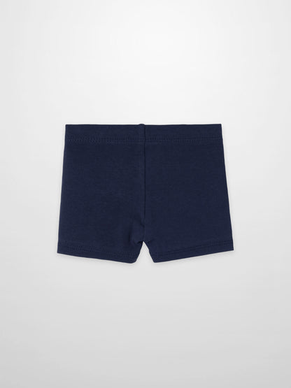 Biker Shorts Non Ribbed-Navy