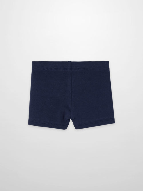 Adee navy biker shorts, non-ribbed, unisex basics bottoms in apparel and accessories