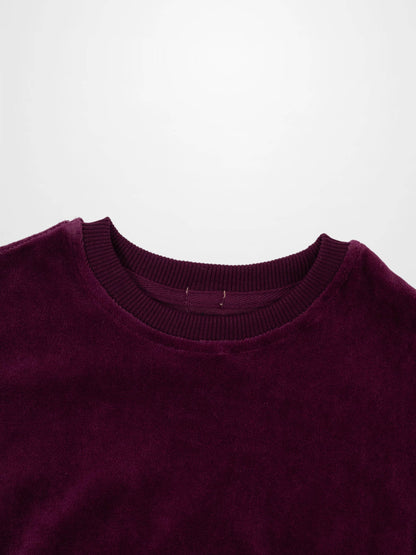 Velour Logo Set - Burgundy