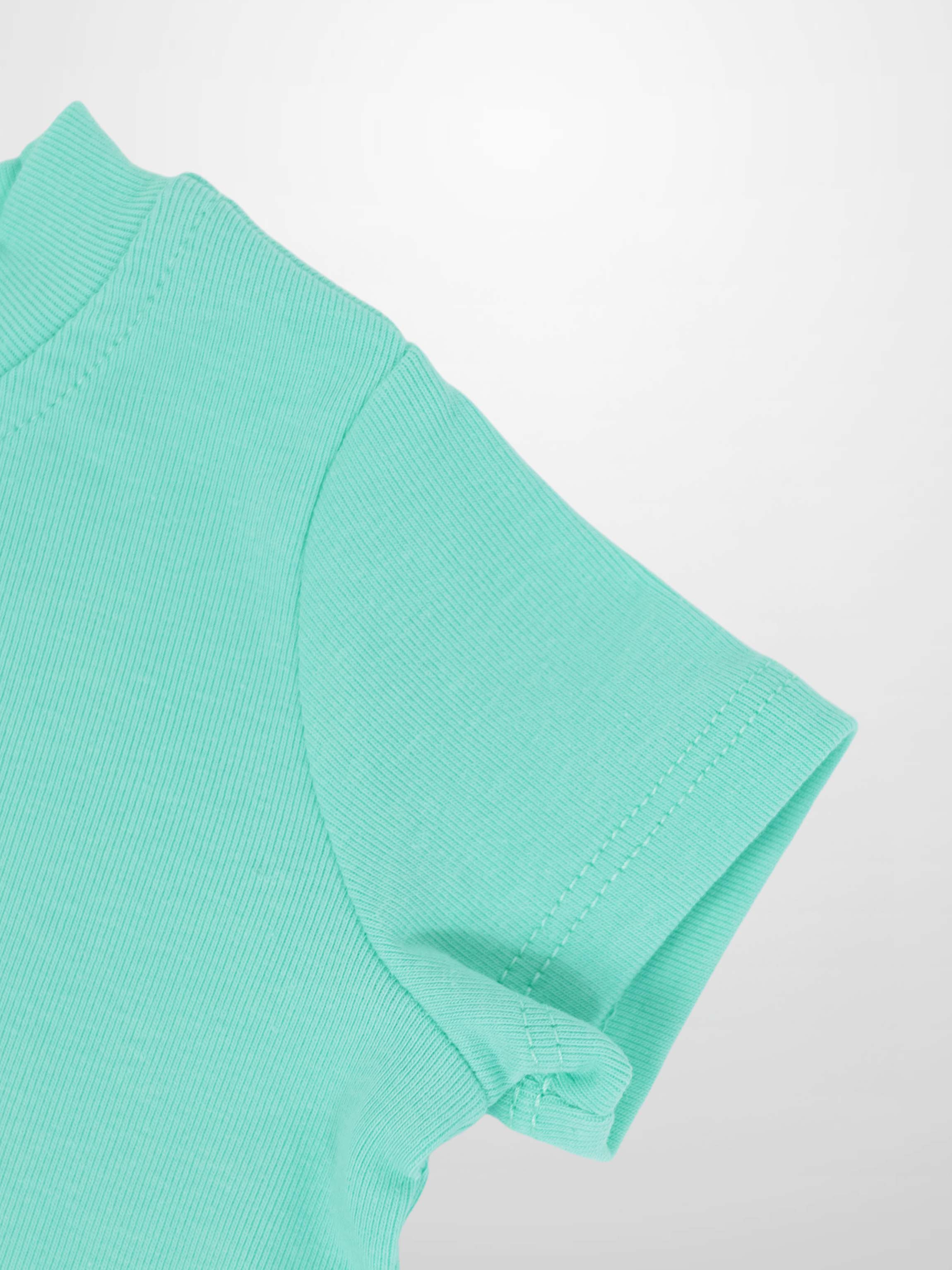 Short Sleeve Boxy T-shirt &amp; Shorts Set - Mint Green by Adee, for little boys.