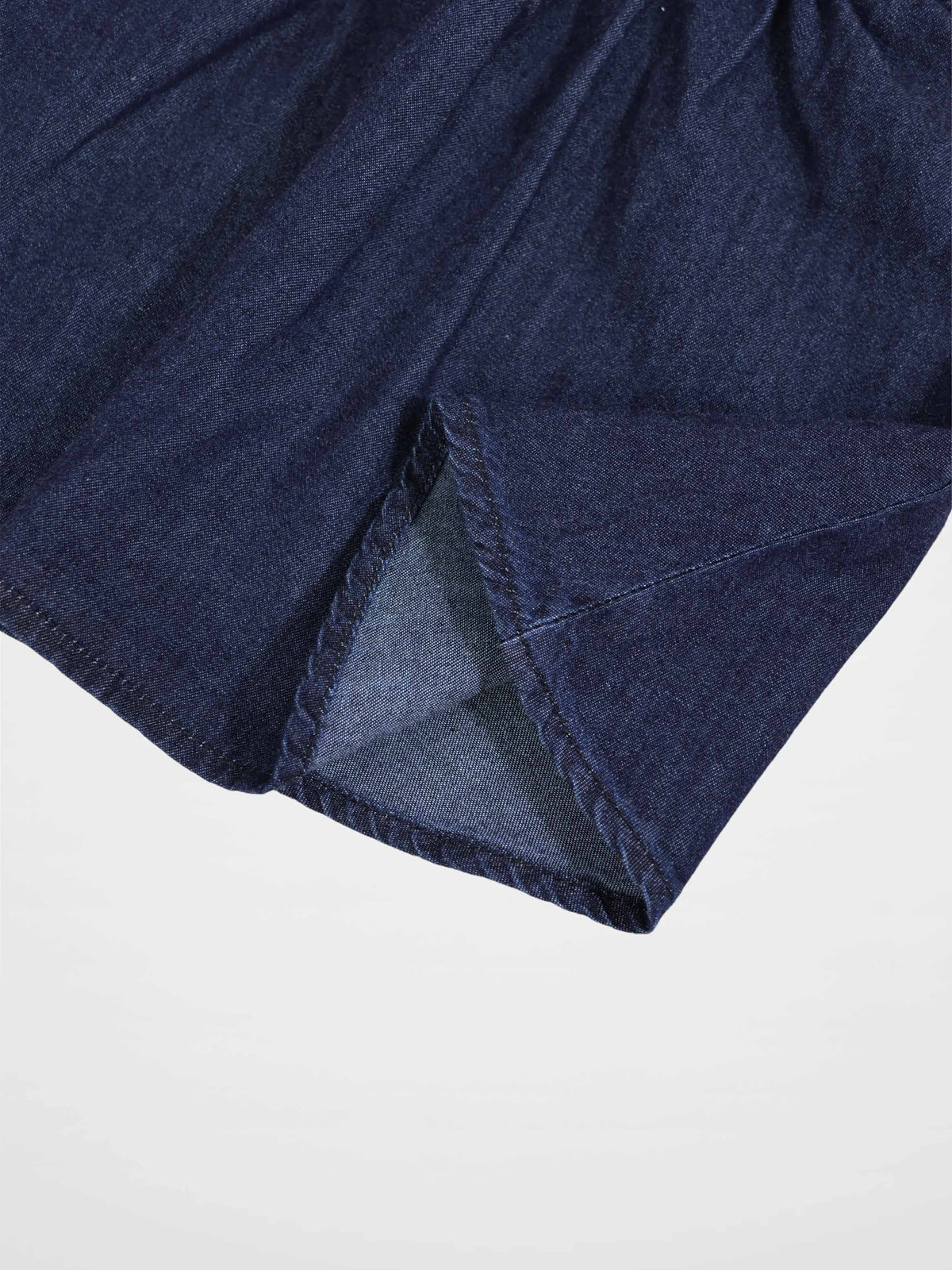 Circle Skirt Dark Denim for girls by Adee; lightweight denim with soft inner lining