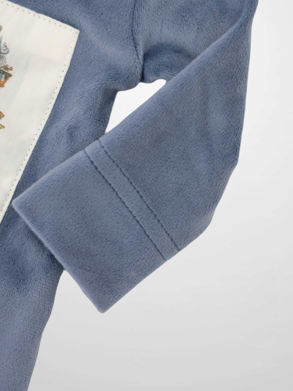 Velour Carriage Stretchy blue plush velour boys sleeve by Adee