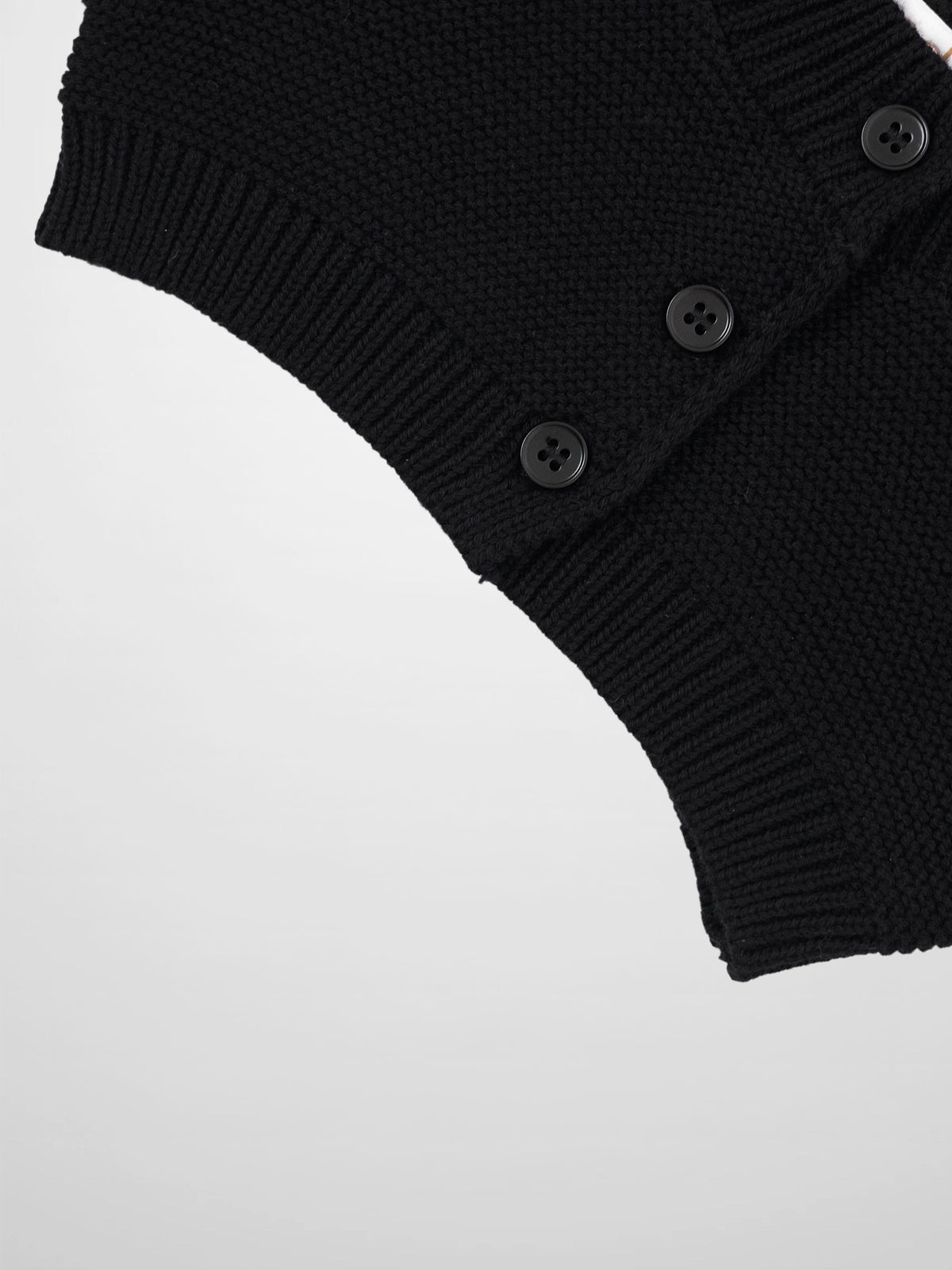 Cropped Cardigan - Black by Adee, unisex dressy knit top