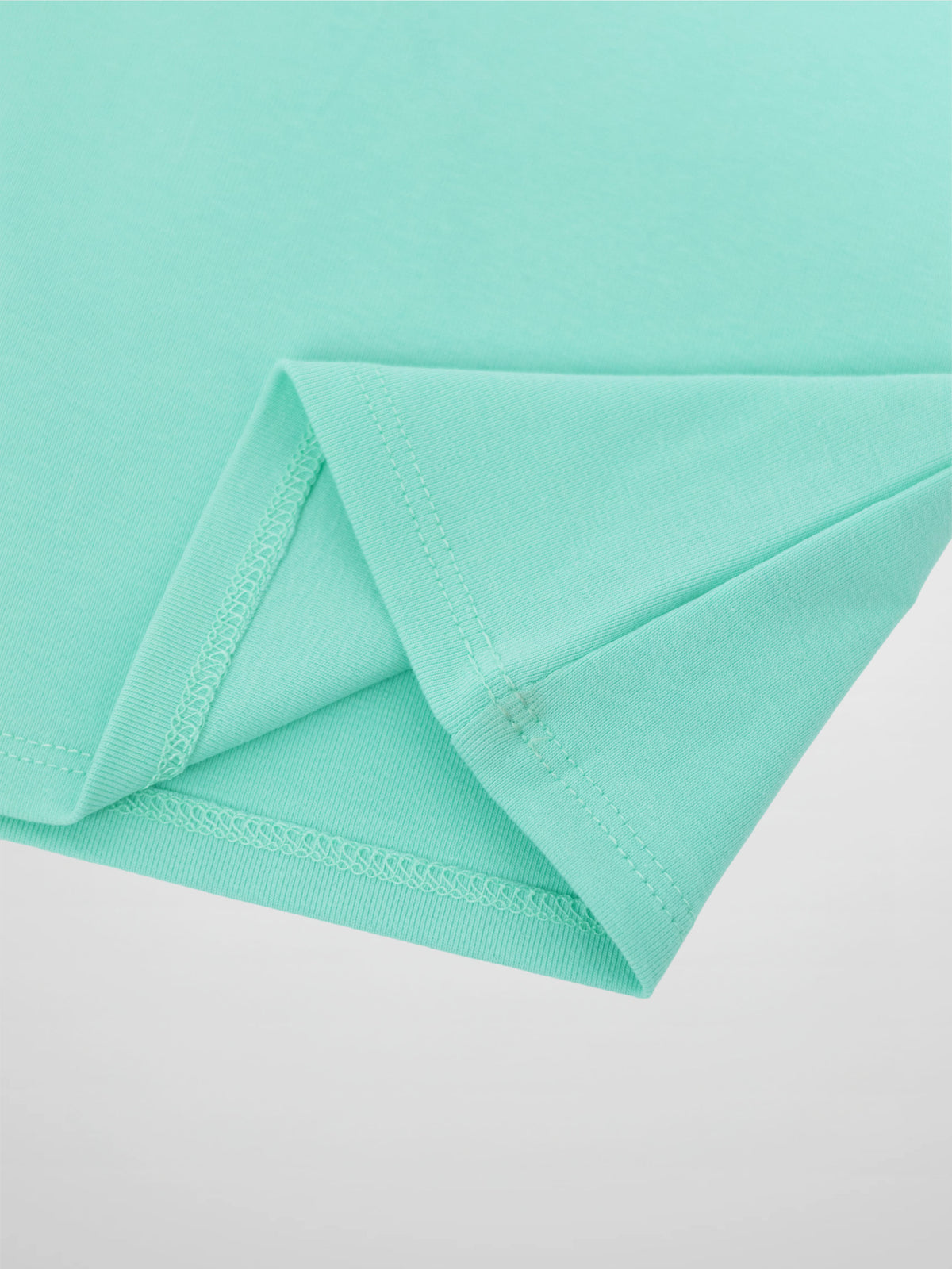 6 Panel Skirt - Mint Green; girls skirt with stitched hem detail