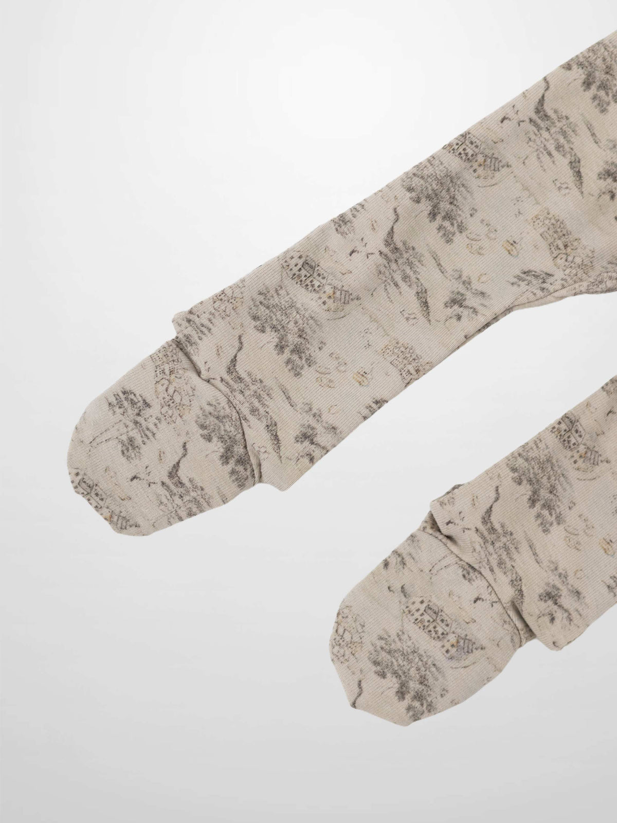 baby stretchy for boys with feet brown sketched print