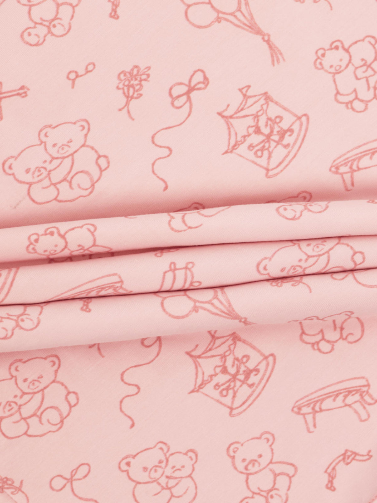 Storybook Sleep Sack - Pink Bon Ami girls sleep sack with bear-print fabric